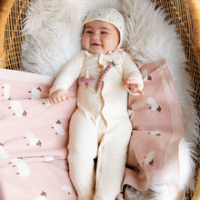 Load image into Gallery viewer, Sheep Knit Receiving Baby Blanket