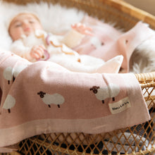 Load image into Gallery viewer, Sheep Knit Receiving Baby Blanket