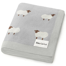 Load image into Gallery viewer, Sheep Knit Receiving Baby Blanket