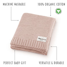 Load image into Gallery viewer, Heritage Knit - 100% Organic Cotton Luxury Knit Baby Swaddle Blanket