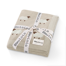 Load image into Gallery viewer, Sheep Knit Receiving Baby Blanket