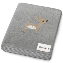Load image into Gallery viewer, Luxury Cotton Deer Knit Swaddle Baby Blanket
