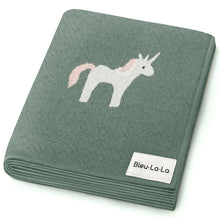 Load image into Gallery viewer, Knit Unicorn Blanket