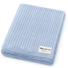 Load image into Gallery viewer, Organic Ribbed Knit Cotton Baby Blanket