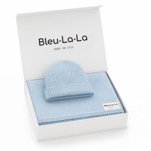 Load image into Gallery viewer, Luxe Collection 100% Organic Cotton Luxury Knit Baby Blanket + Hat Set with Gift Box