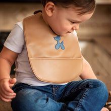 Load image into Gallery viewer, Iconic - Set of Premium Fabric Vegan Leather Easy Clean Bibs 12-24 Months
