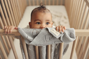 Heart Knit Baby Blanket