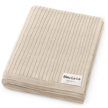 Load image into Gallery viewer, Organic Ribbed Knit Cotton Baby Blanket
