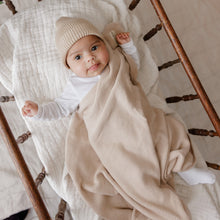 Load image into Gallery viewer, Luxe Collection 100% Organic Cotton Luxury Knit Baby Blanket + Hat Set with Gift Box