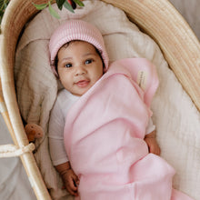 Load image into Gallery viewer, Luxe Collection 100% Organic Cotton Luxury Knit Baby Blanket + Hat Set with Gift Box