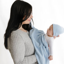 Load image into Gallery viewer, Luxe Collection 100% Organic Cotton Luxury Knit Baby Blanket + Hat Set with Gift Box