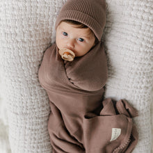 Load image into Gallery viewer, Luxe Collection 100% Organic Cotton Luxury Knit Baby Blanket + Hat Set with Gift Box