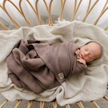 Load image into Gallery viewer, Organic Ribbed Knit Cotton Baby Blanket