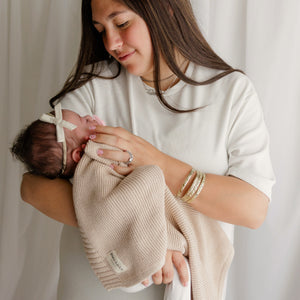 bugaboo light cotton blanket Organic Cotton Luxury Knit Baby Swaddle Blanket Butter Cream
