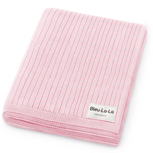 Load image into Gallery viewer, Organic Ribbed Knit Cotton Baby Blanket