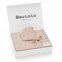 Load image into Gallery viewer, Organic Pointelle Swaddle Blanket + Hat Gift Set