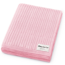 Load image into Gallery viewer, Organic Ribbed Knit Cotton Baby Blanket