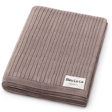 Load image into Gallery viewer, Organic Ribbed Knit Cotton Baby Blanket