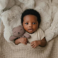Load image into Gallery viewer, Organic cotton plush lovey security blanket — Bleu La La