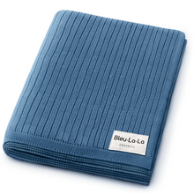 Load image into Gallery viewer, Organic Ribbed Knit Cotton Baby Blanket