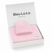 Load image into Gallery viewer, Luxe Collection 100% Organic Cotton Luxury Knit Baby Blanket + Hat Set with Gift Box