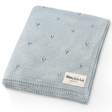 Load image into Gallery viewer, Organic Pointelle Knit Swaddle Blanket