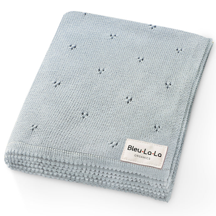 Organic Pointelle Knit Swaddle Blanket