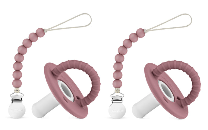 Lulababe Pacifier + Clip Set - Stage II - 2 Pack