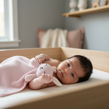 Load image into Gallery viewer, Organic cotton plush lovey security blanket for babies