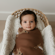 Load image into Gallery viewer, Luxury Cotton Deer Knit Swaddle Baby Blanket