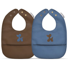 Load image into Gallery viewer, Trendsetter- Set of Soft Vegan Leather Easy Clean Bibs 12-24 Months