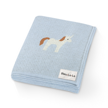 Load image into Gallery viewer, Knit Unicorn Blanket
