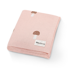 Load image into Gallery viewer, Luxury Knit Mushroom Swaddle Baby Blanket